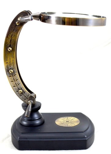 LUPA SZKŁO powiększające mosiężna drewno MOSIĄDZ 2.jpg