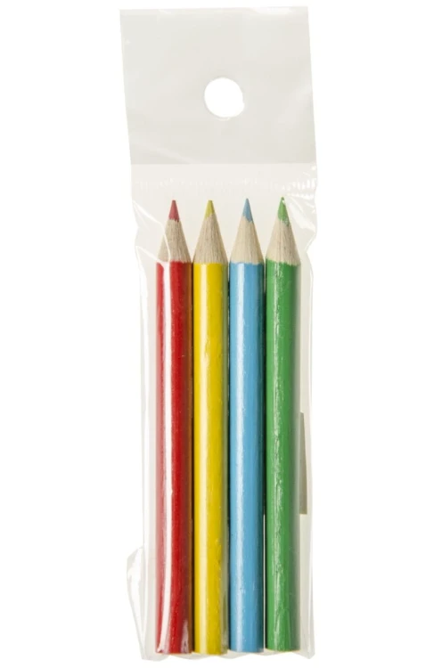 Drewniane KREDKI MINI 4 sztuki ZESTAW 9 cm KOOROWE .jpg