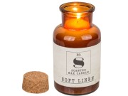 ŚWIECA ZAPACHOWA w szkle aptecznym ŚWIEŻA POŚCIEL 1.jpg