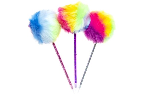 DŁUGOPIS pom pom z POMPONEM FUTERKO FUTRO kolorowy 2.jpg