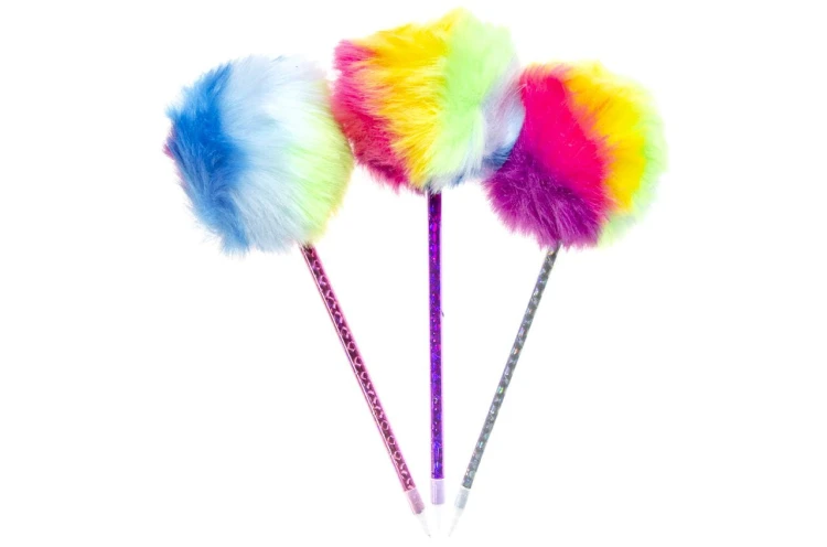 DŁUGOPIS pom pom z POMPONEM FUTERKO FUTRO kolorowy 2.jpg