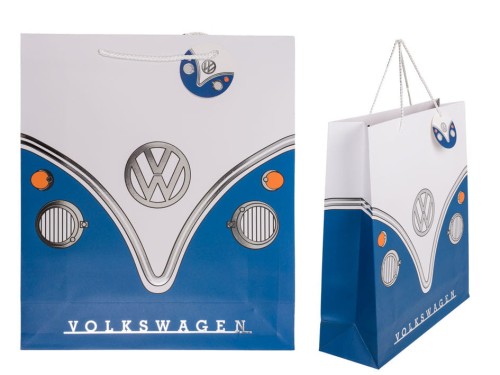 TORBA PREZENTOWA VWT1 Bus niebieska 40x35 cm AUTO .jpg