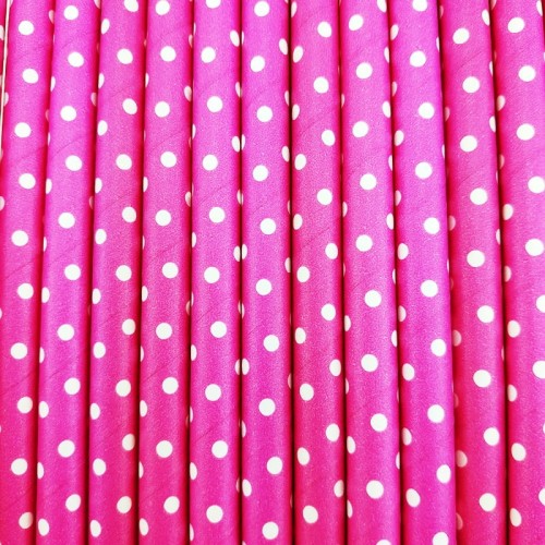 Ekologiczne SŁOMKI PAPIEROWE 100szt 8x210mm RÓŻOWE 2.jpg