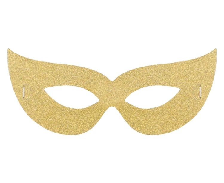 MASKI PAPIEROWE złote - komplet 4 szt BAL IMPREZA 1.jpg