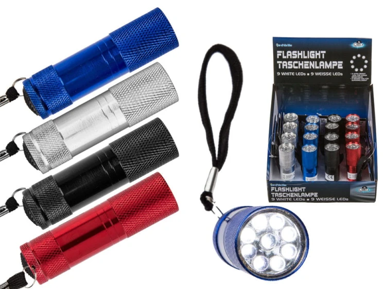 LATARKA 9 LED KIESZONKOWA TURYSTYCZNA TOREBKI 2