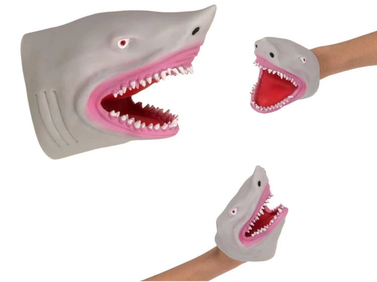 PACYNKA na rękę Rekin SHARK PLASTIK GUMA dłoń 1.jpg