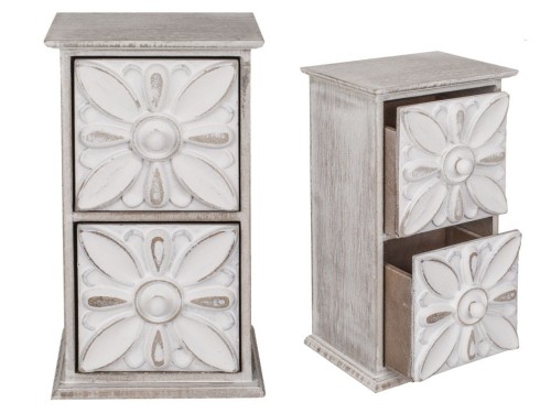 DREWNIANY ORGANIZER 2 szufladki SZKATUŁKA POJEMNIK .jpg