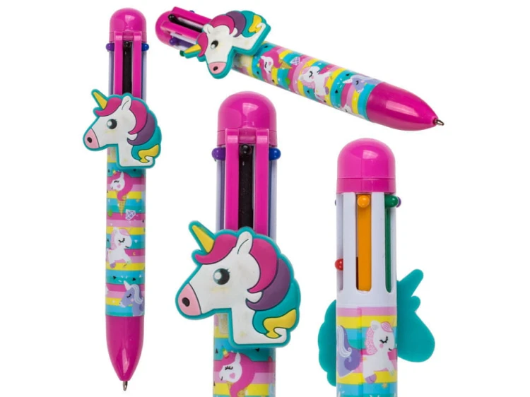 DŁUGOPIS w jednorożce - 6 kolorów WIELOKOLOROWY 1.jpg