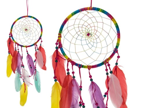 ŁAPACZ SNÓW tęcza dreamcatcher ZAWIESZKA KOLOROWA 2.jpg