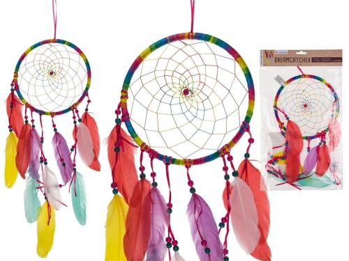 ŁAPACZ SNÓW tęcza dreamcatcher ZAWIESZKA KOLOROWA 3.jpg