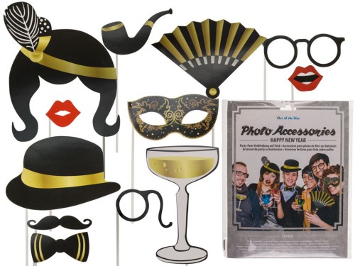 Akcesoria do zdjęć na patykach Nowy Rok FOTOBUDKA .jpg