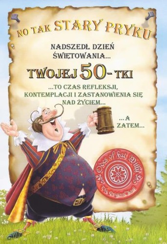 KARNET POCZTÓWKA URODZINOWA KOPERTĄ 50 URODZINY 2 1