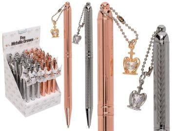 DŁUGOPIS metalowy z zawieszką koroną MIX KOLORÓW 2.jpg