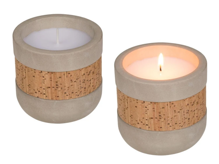 ŚWIECA w cementowej doniczce z dekoracją z korka I .jpg