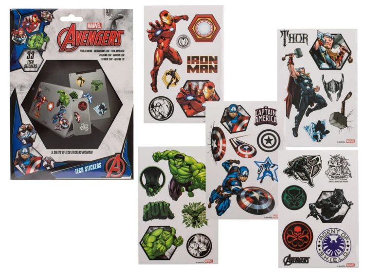 NAKLEJKI Avengers Bohaterowie zestaw 33 szt MARVEL .jpg