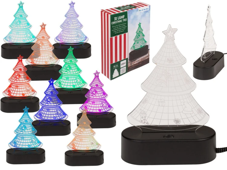 Choinka LED zmieniająca kolory ŚWIECĄCA 19 cm .jpg