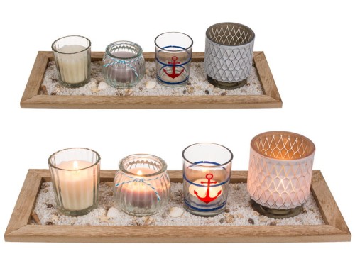 Drewniana podstawka świecznikami Marine ŚWIECZNIK .jpg