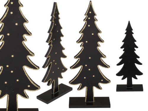 CHOINKA drewniana ZŁOTY OZDOBNY BROKAT I GWIAZDKI .jpg