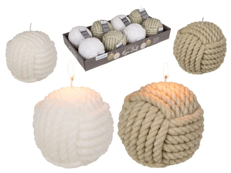 ŚWIECA kłębek wełny ŚWIECZKA szara lub biała 10h 3.jpg