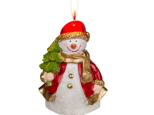 ŚWIECZKA świąteczna bałwan Św. Mikołaj ŚWIECA 8h 1.jpg