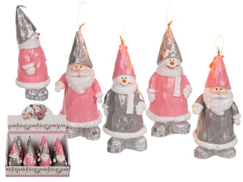 ŚWIECZKA świąteczna bałwan Św. Mikołaj 4h ŚWIECA 2.jpg