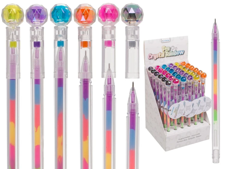 CIENKOPIS tęczowy DŁUGOPIS wielokolorowy kryształ 2.jpg