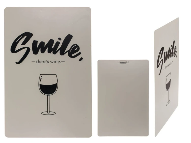 METALOWA TABLICZKA Smile - there's wine WISZĄCA .jpg