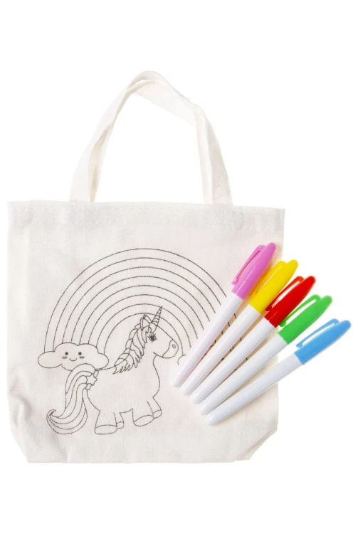 TORBA do pomalowania + flamastry jednorożec DZIECI 1.jpeg