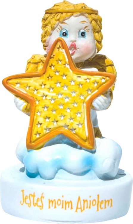 FIGURKA ANIOŁKA - Jesteś moim aniołem 6 cm NAPIS .jpg