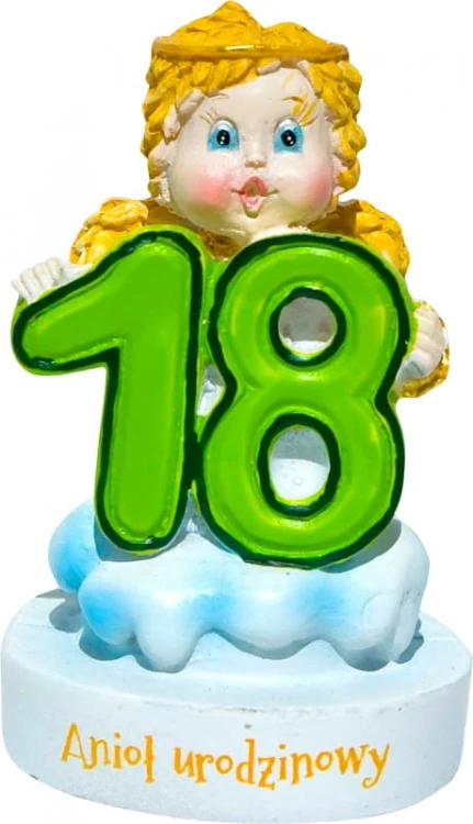 FIGURKA ANIOŁKA - Anioł na 18 urodziny 6 cm NAPIS .jpg