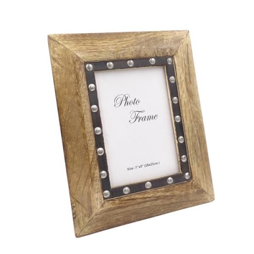 RAMKA 13x18 drewno mangowe metalowe nity ZDJĘCIE 1.jpg