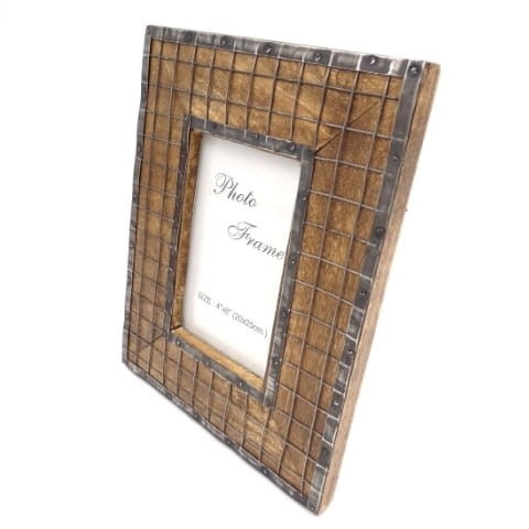 RAMKA 10x15 drewno mangowe metalowe wzory ZDJĘCIE 1.jpg