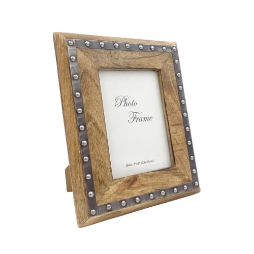 RAMKA 13x18 ZDJĘCIE drewno mangowe metalowe nity 1.jpg