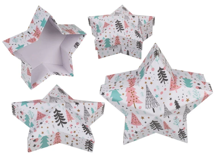 PUDŁKO kształt gwiazdy jodły choinka ŚWIATECZNE .jpg