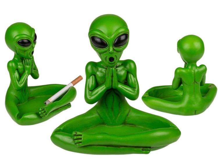 POPIELNICZKA Obcy jogin JOGA UFO ufoludek ZIELONA 2.jpg