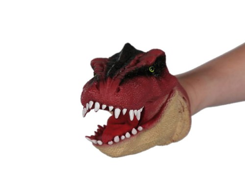 PACYNKA DINOZAUR NA RĘKĘ DUŻY GŁOWA DINO GUMOWA 1
