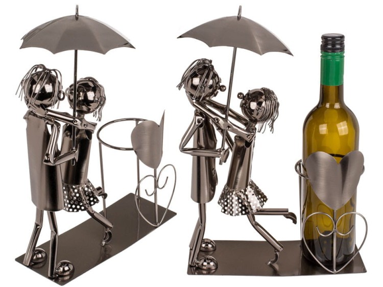 Metalowy STOJAK NA WINO zakochana para IV ALKOHOL .jpg
