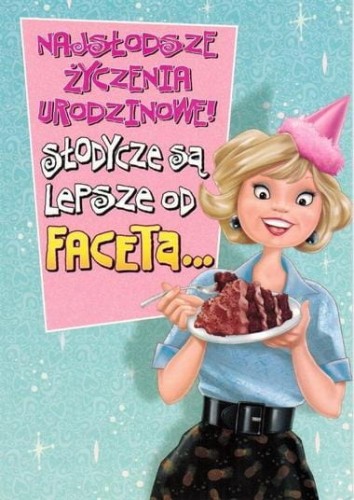 KARNET POCZTÓWKA URODZINOWA Z KOPERTĄ URODZINY 1