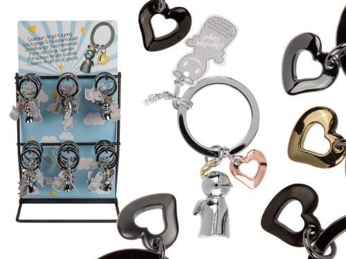 BRELOK Z SERDUSZKIEM I ANIOŁKIEM BRELOCZEK ANIOŁ 2