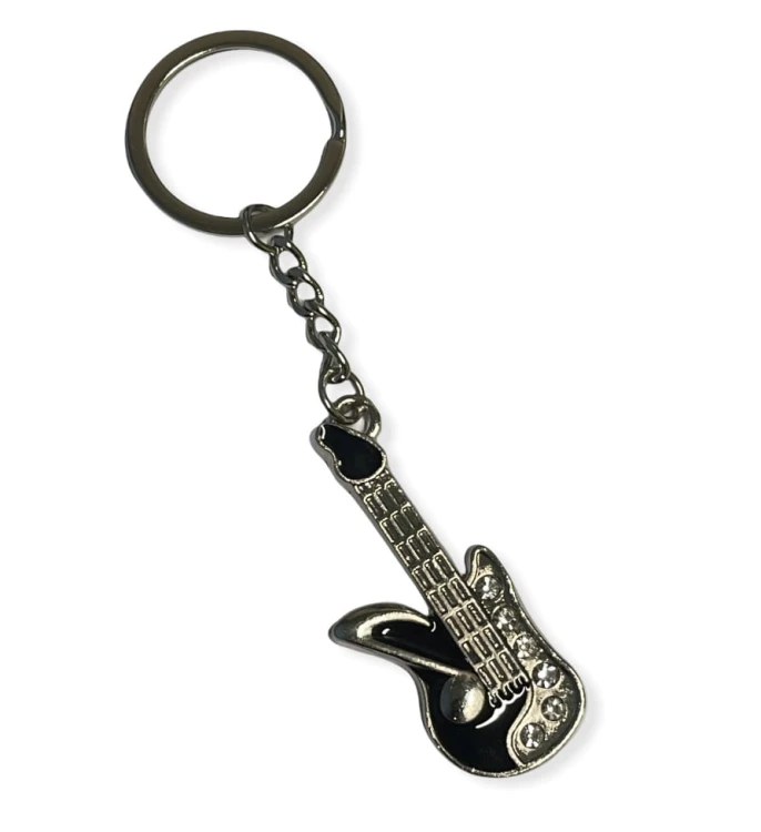 Brelok fana muzyki Gitara elektryczna kryształkami .jpg