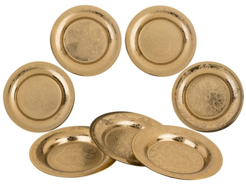 Metalowy Talerzyk złoty Talerz Złoty ze wzorem Mix 2.jpg