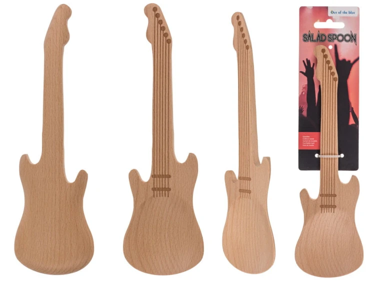 Muzyczna Łyżka drewniana Gitara do Sałatek Muzyka .jpg