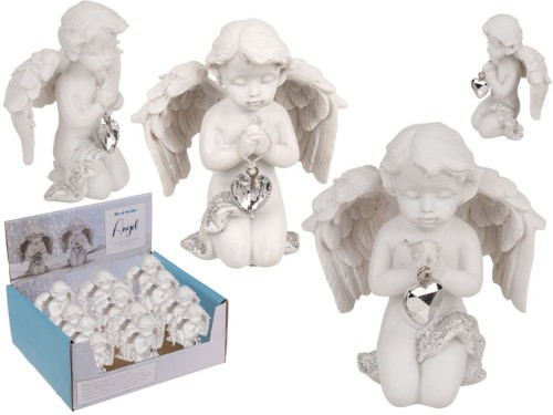 Klęczący Aniołek z kryształowym Sercem Figurka 7,5 2.jpg