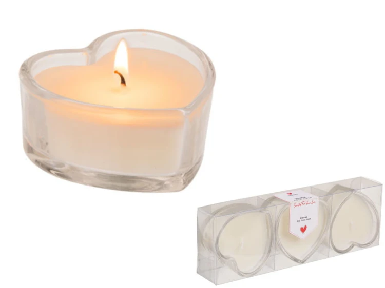 Świeczki Zapachowe Serca - zestaw 3 sztuk Pachnące 1.jpg