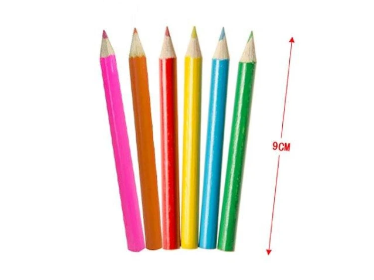Drewniane Kredki mini pastele (6 sztuk) 9cm kolory .jpg