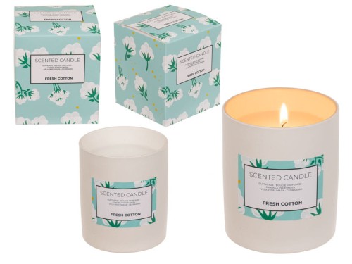 Świeca zapachowa w słoiczku - świeża bawełna 31h .jpg