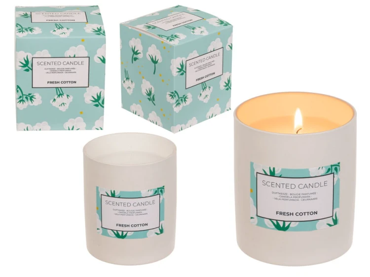 Świeca zapachowa w słoiczku - świeża bawełna 31h .jpg