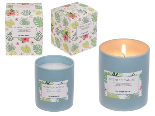 Świeca zapachowa w słoiku Deszcz na wyspie Zapach .jpg