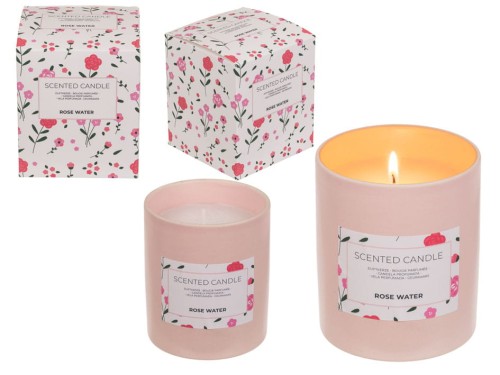 Świeca zapachowa w słoiczku - Woda różana Zapach .jpg