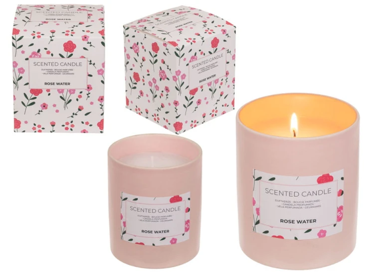 Świeca zapachowa w słoiczku - Woda różana Zapach .jpg